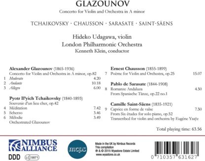 Photo No.2 of Glazunov: Concerto for Violin and Orchestra in A minor
