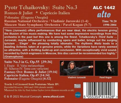Photo No.2 of Tchaikovsky: Orchestral Suite No. 3, Romeo & Juliet, Capriccio Italien & Polonaise