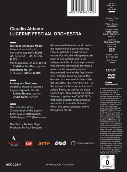 Photo No.2 of Claudio Abbado conducts Mozart & Beethoven