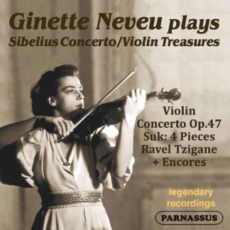 Photo No.1 of Ginette Neveu plays Sibelius Violin Concerto, Suk 4 Pieces & Encores