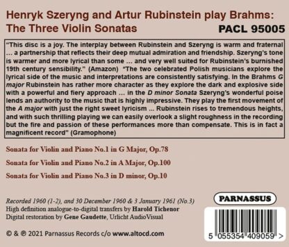Photo No.2 of Johannes Brahms: The Three Violin Sonatas