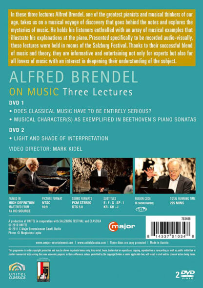 Photo No.2 of Alfred Brendel On Music - Three Lectures (A film by Mark Kidel)