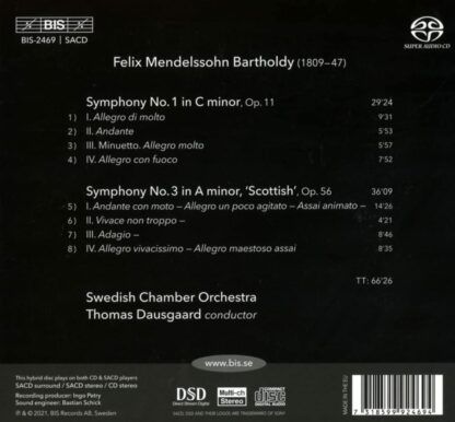 Photo No.2 of Felix Mendelssohn: Symphonies Nos. 1 & 3