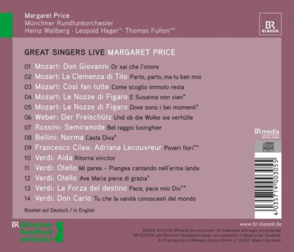 Photo No.2 of Margaret Price - Great Singers Live