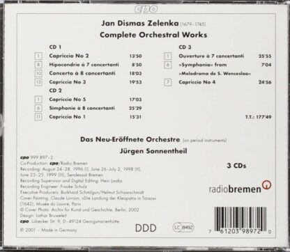 Photo No.2 of Jan Dismas Zelenka: Complete Orchestral Works