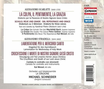 Photo No.2 of Alessandro Scarlatti: La Colpa il Pentimento la Grazia