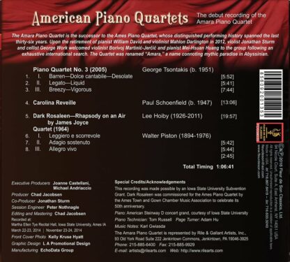 Photo No.2 of American Piano Quartets