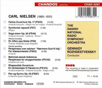 Photo No.2 of Carl Nielsen: Orchestral Works