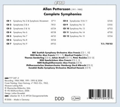Photo No.2 of Allan Pettersson: Complete Symphonies
