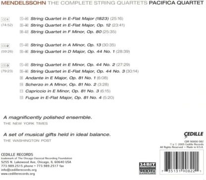 Photo No.2 of Mendelssohn: The Complete String Quartets