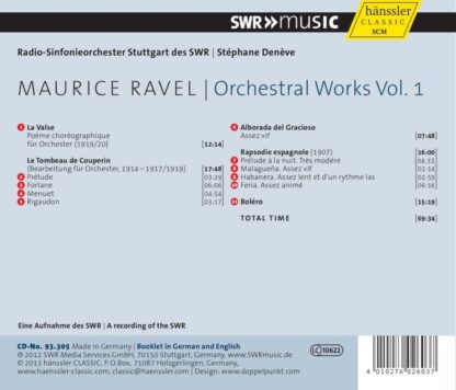 Photo No.2 of Maurice Ravel: Complete Orchestral Works Vol. 1