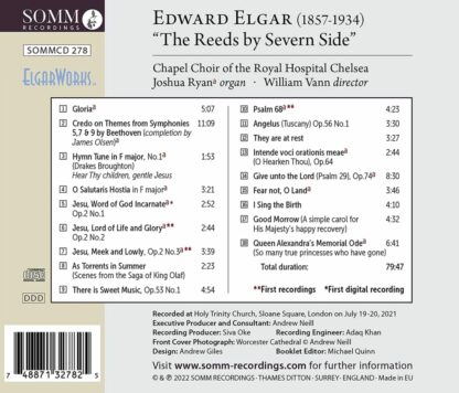 Photo No.2 of Edward Elgar: The Reeds By Severn Side (Choral Music)