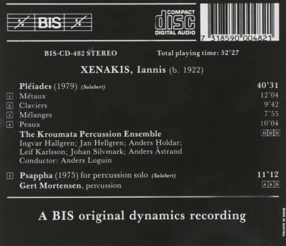 Photo No.2 of Iannis Xenakis: Pleiades - Music for Percussion