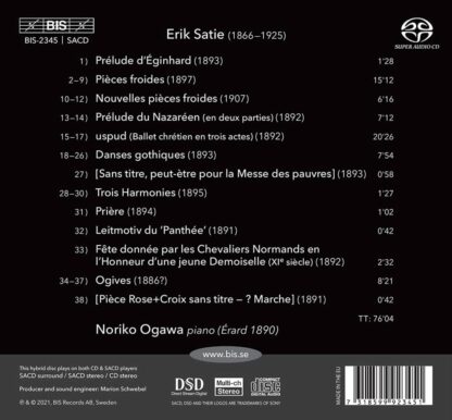 Photo No.2 of Erik Satie: Piano Music, Vol. 5 – Ésoterik Satie