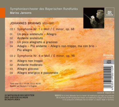 Photo No.2 of Johannes Brahms: Symphonies Nos. 1 & 4