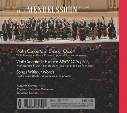 Photo No.2 of Felix Mendelssohn: Violin Concerto, Violin Sonata in F Major & Songs Without Words