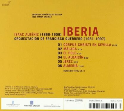 Photo No.3 of Isaac Albeniz: Iberia - suite for orchestra (Orchestration: Francisco Guerrero)