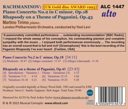 Photo No.2 of Rachmaninov: Piano Concerto No.2 & Paganini Rhapsody