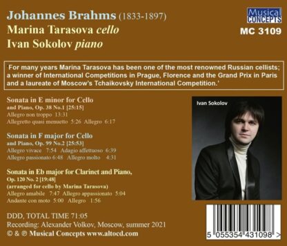 Photo No.2 of Johannes Brahms: Cello Sonatas Nos. 1 & 2, Clarinet Sonata No. 2