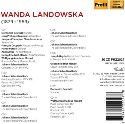 Photo No.2 of Wanda Landowska Plays Bach, Mozart, Handel, Scarlatti, Rameau