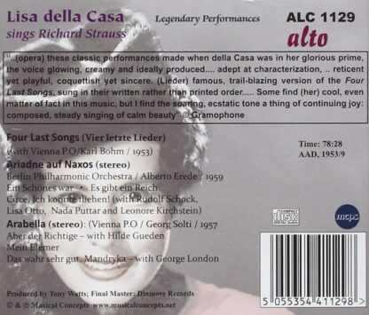 Photo No.2 of Lisa Della Casa sings Richard Strauss