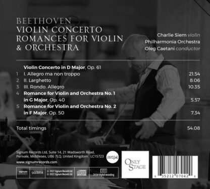 Photo No.2 of L. V.Beethoven: Violin Concerto and Romances