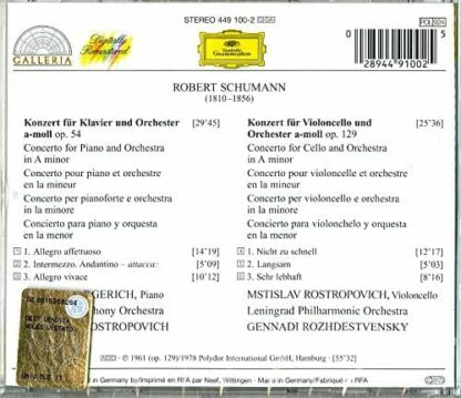 Photo No.2 of Robert Schumann: Piano and Cello Concertos