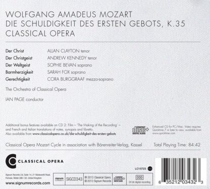 Photo No.2 of W. A. Mozart: Die Schuldigkeit des ersten Gebots