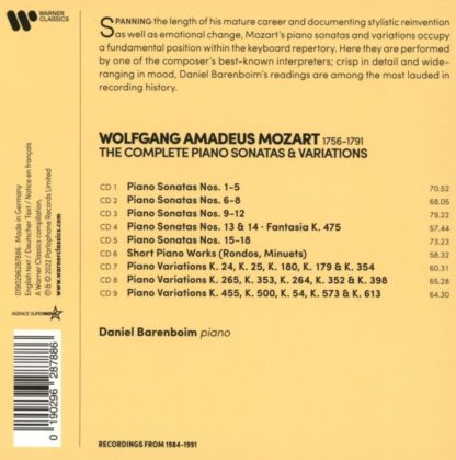 Photo No.2 of Wolfgang Amadeus Mozart: Complete Piano Sonatas & Variations