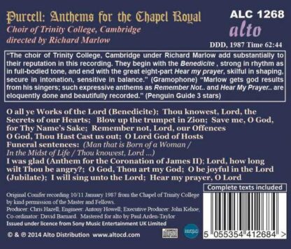 Photo No.2 of Henry Purcell: Anthems for the Chapel Royal