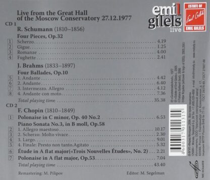 Photo No.2 of Emil Gilels - Live at Moscow 1977