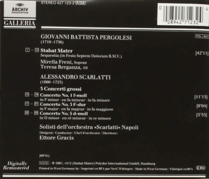 Photo No.2 of Giovanni Battista Pergolesi: Stabat Mater & A. Scarlatti: Concerti Grossi