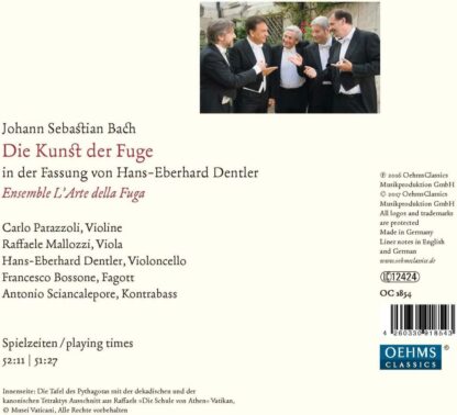 Photo No.2 of J. S. Bach: Die Kunst der Fuge, in der Fassung von Hans-Eberhard Dentler