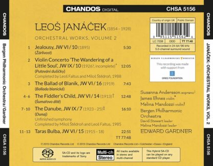 Photo No.2 of Leos Janáček: Orchestral Works, Vol. 2