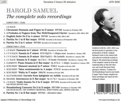 Photo No.2 of Harold Samuel: The complete solo recordings