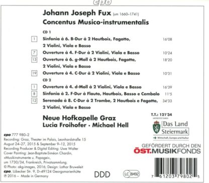 Photo No.2 of Johann Joseph Fux: Concentus Musico-instrumentalis I-VII