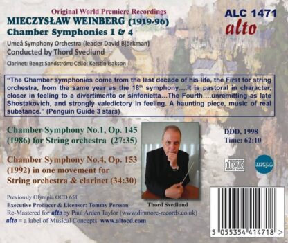 Photo No.2 of Mieczyslaw Weinberg: Chamber Symphonies Nos. 1 & 4
