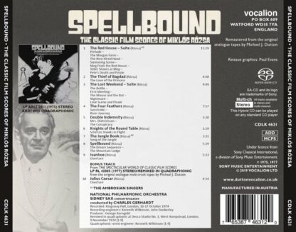 Photo No.2 of Spellbound: The Classic Film Scores of Miklós Rózsa