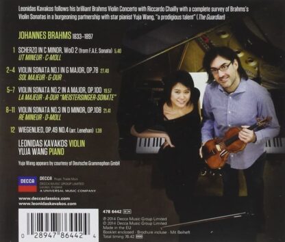 Photo No.2 of Johannes Brahms: The Violin Sonatas - Leonidas Kavakos & Yuja Wang