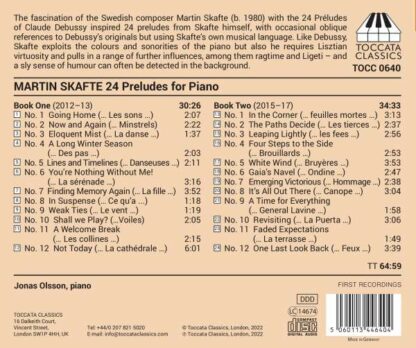 Photo No.2 of Martin Skafte: 24 Preludes For Piano