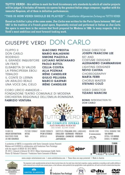 Photo No.2 of Giuseppe Verdi: Don Carlo (Tutto Verdi Vol.23)