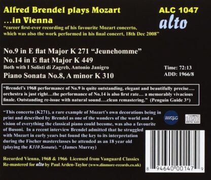 Photo No.2 of W. A. Mozart: Piano Concertos Nos. 9 & 14 - Alfred Brendel