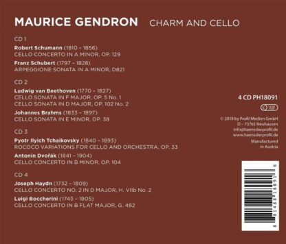 Photo No.2 of Maurice Gendron: Charm and Cello