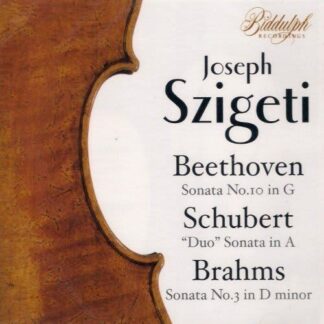 Photo No.1 of Joseph Szigeti plays Beethoven, Schubert & Brahms