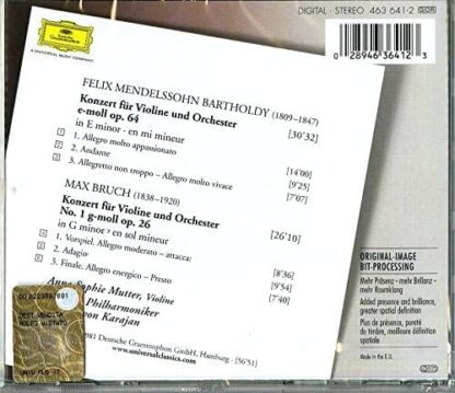 Photo No.2 of Felix Mendelssohn & MaxBruch: Violin Concertos - Anne-Sophie Mutter