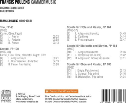 Photo No.2 of Francis Poulenc: Chamber Music