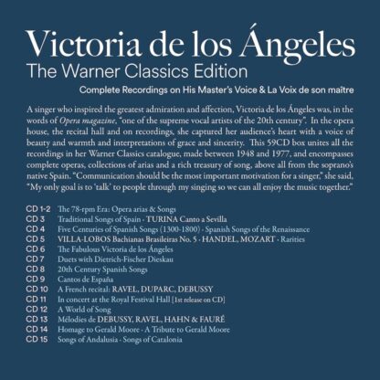 Photo No.3 of Victoria de los Ángeles: The Warner Classics Edition - Complete Recordings On His Master's Voice & La Voix De Son Maitre