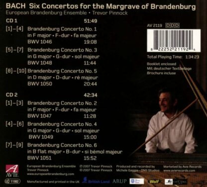 Photo No.2 of J. S. Bach: Brandenburg Concertos - European Brandenburg Ensemble & Trevor Pinnock