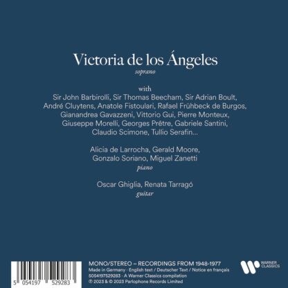 Photo No.5 of Victoria de los Ángeles: The Warner Classics Edition - Complete Recordings On His Master's Voice & La Voix De Son Maitre