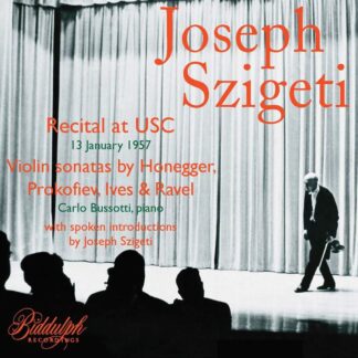 Photo No.1 of Joseph Szigeti: Recital at USC